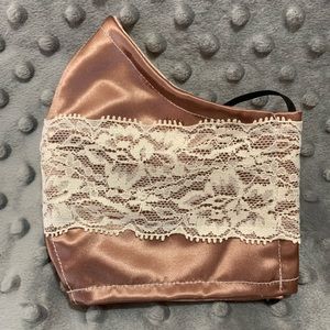 Women’s or Teens Handmade face mask Rose Gold Lace